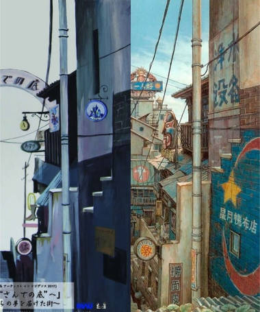 勝海麻衣の盗作疑惑の建物の絵の比較2